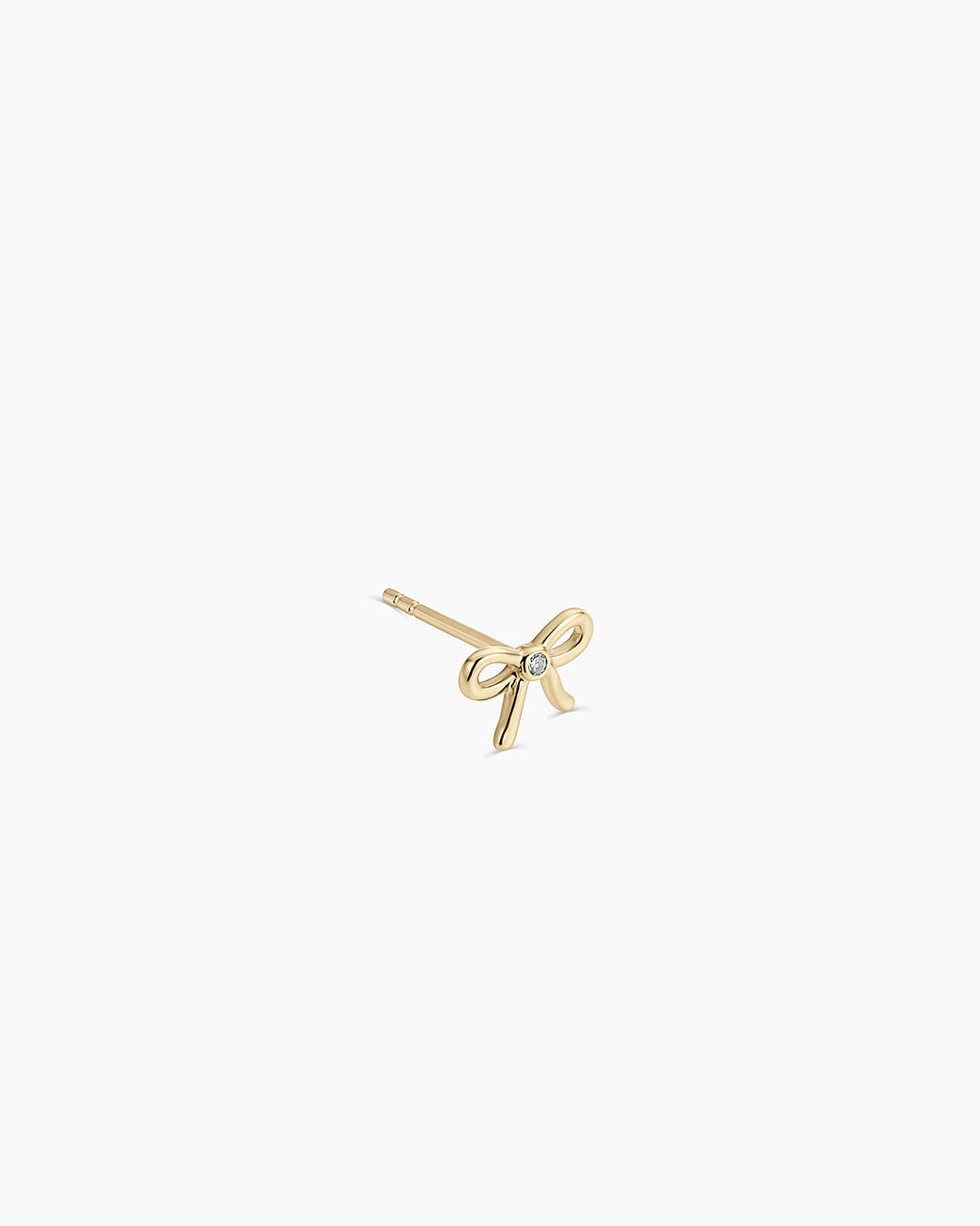 14K Diamond Put a Bow on it Single Stud