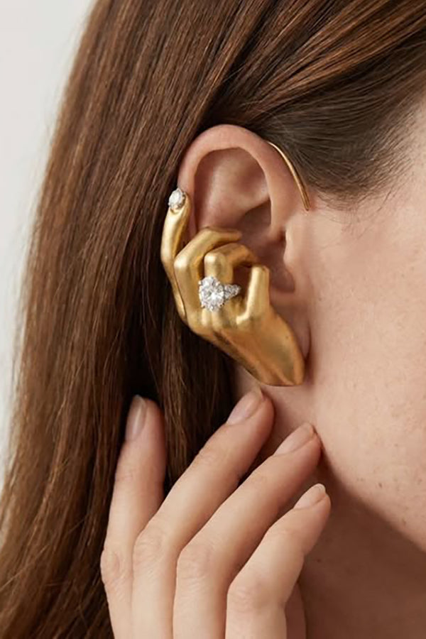 Gesture-shaped Clip-on Earrings