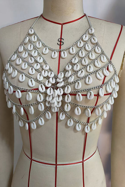 Handmade Seashell Body Chain Top