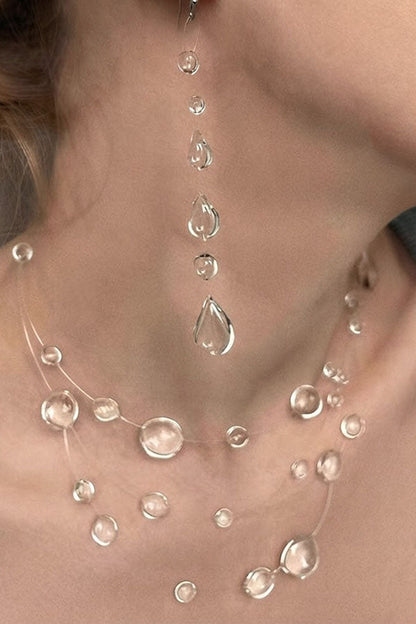 Clear Crystal Dewdrop Earrings