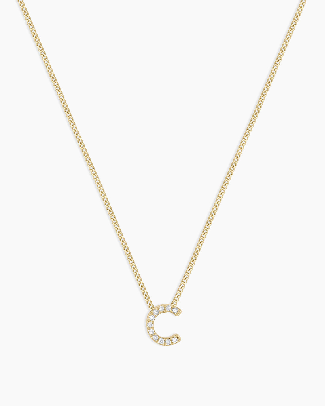 14K Diamond Alphabet Necklace