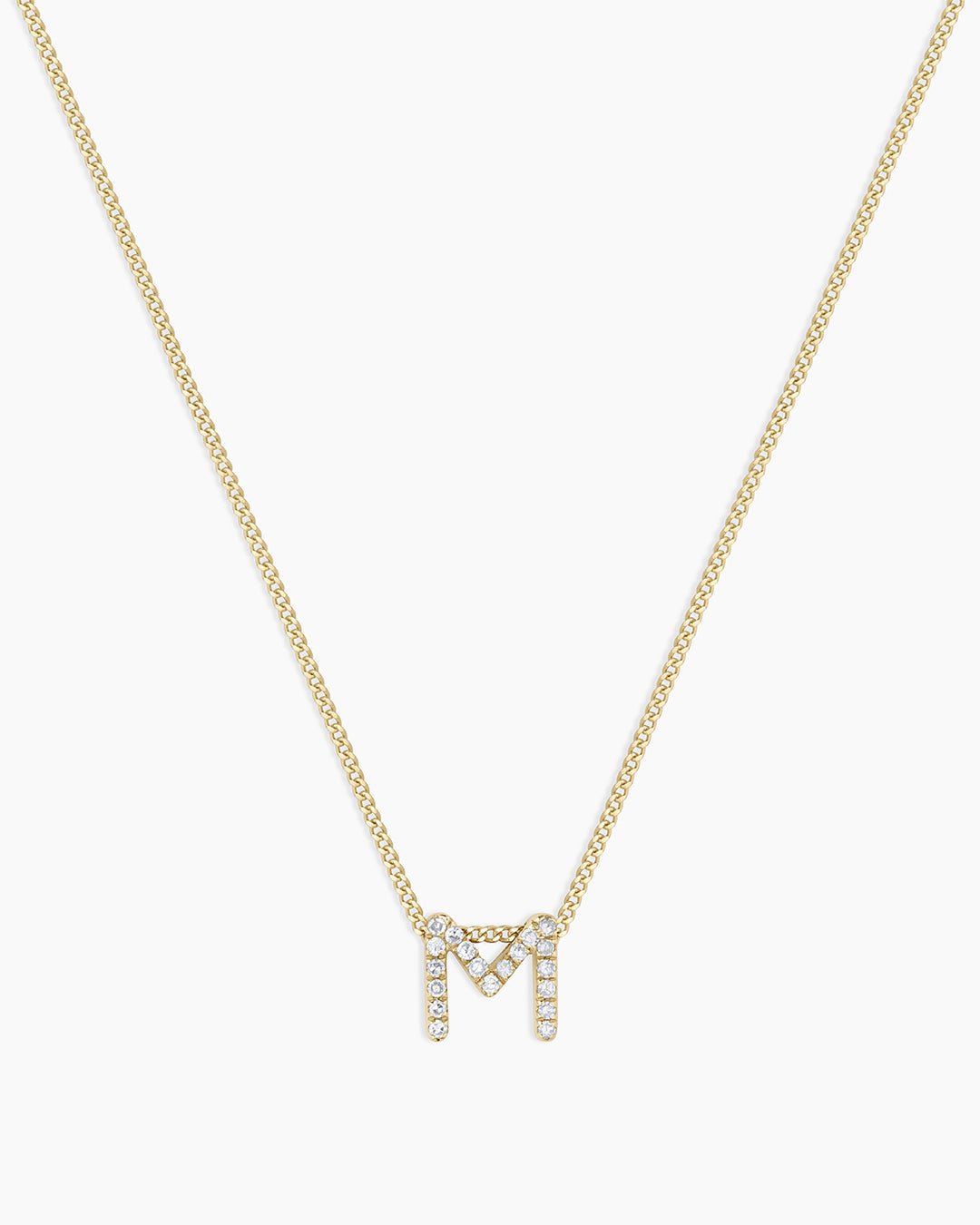 14K Diamond Alphabet Necklace