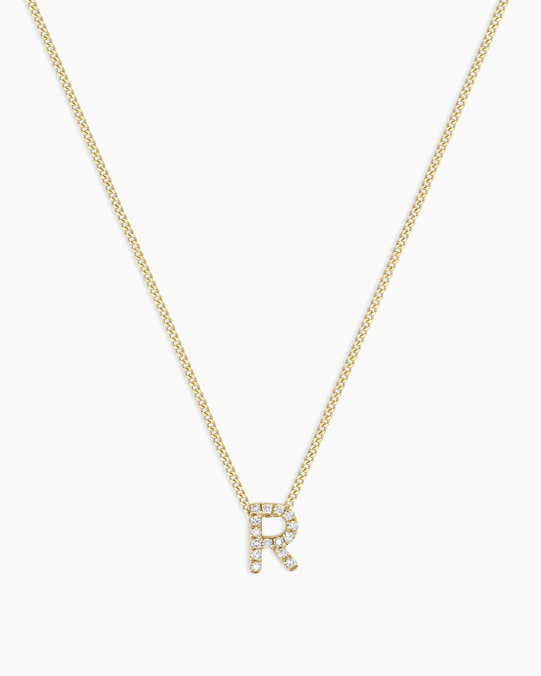 14K Diamond Alphabet Necklace