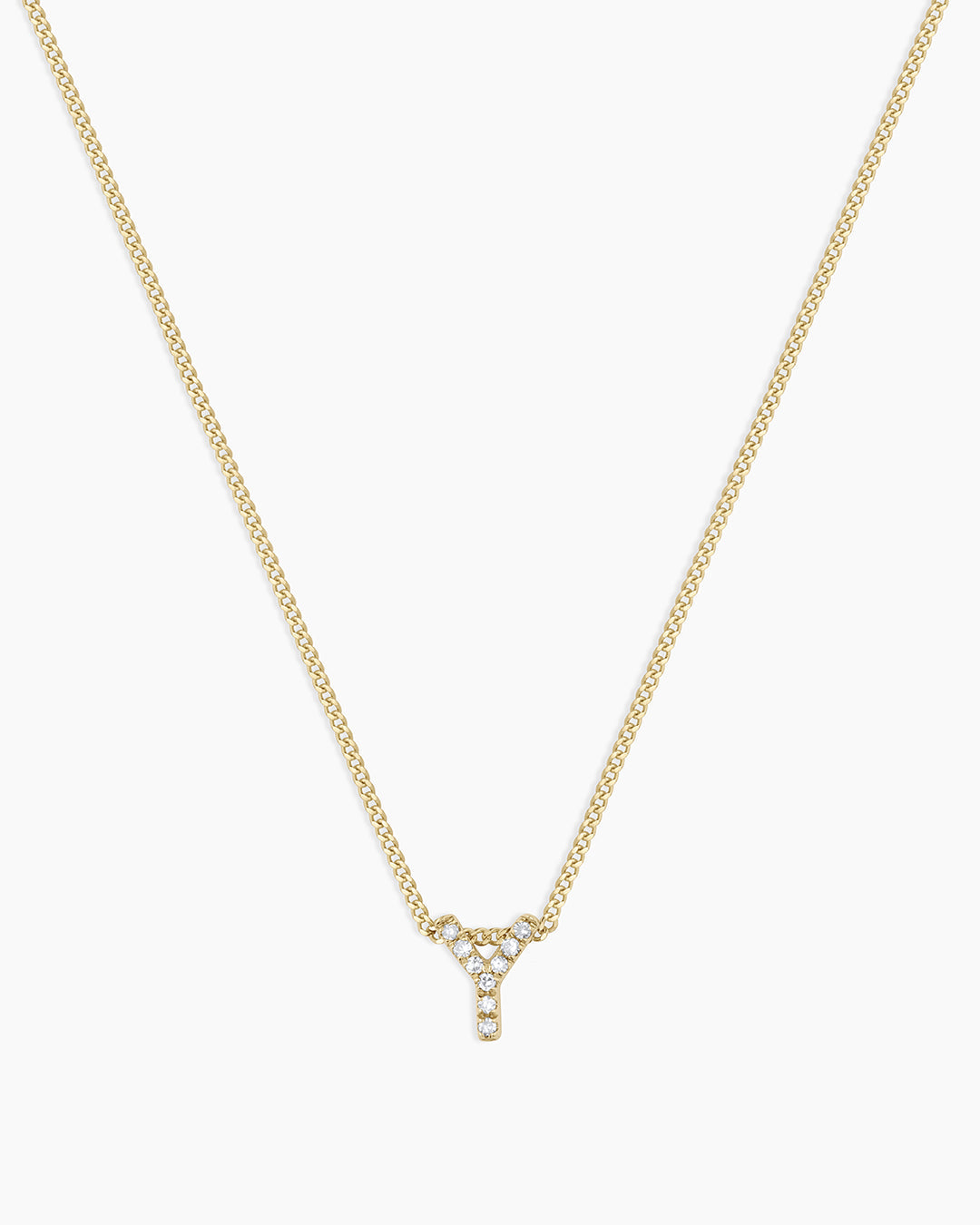 14K Diamond Alphabet Necklace