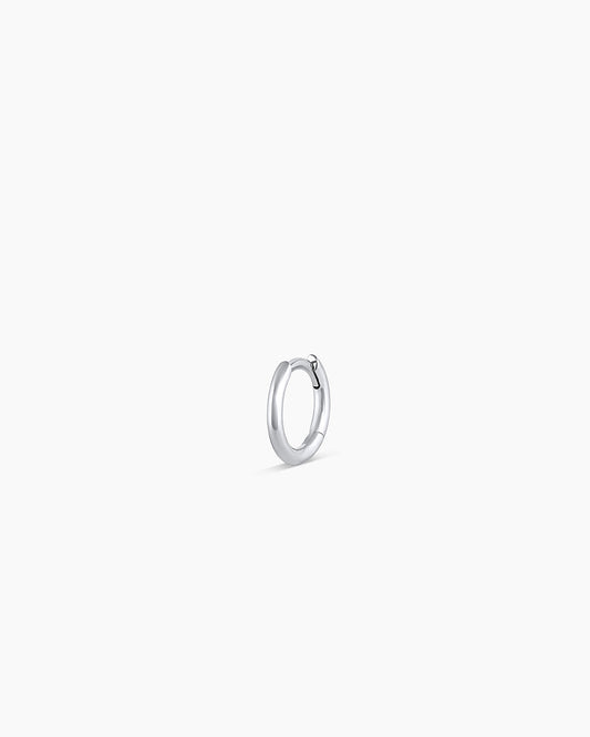 14K White Gold Classic Single Huggie