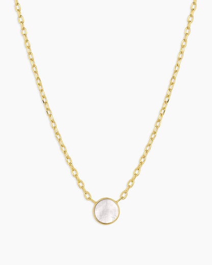 Rose Marble Coin Necklace