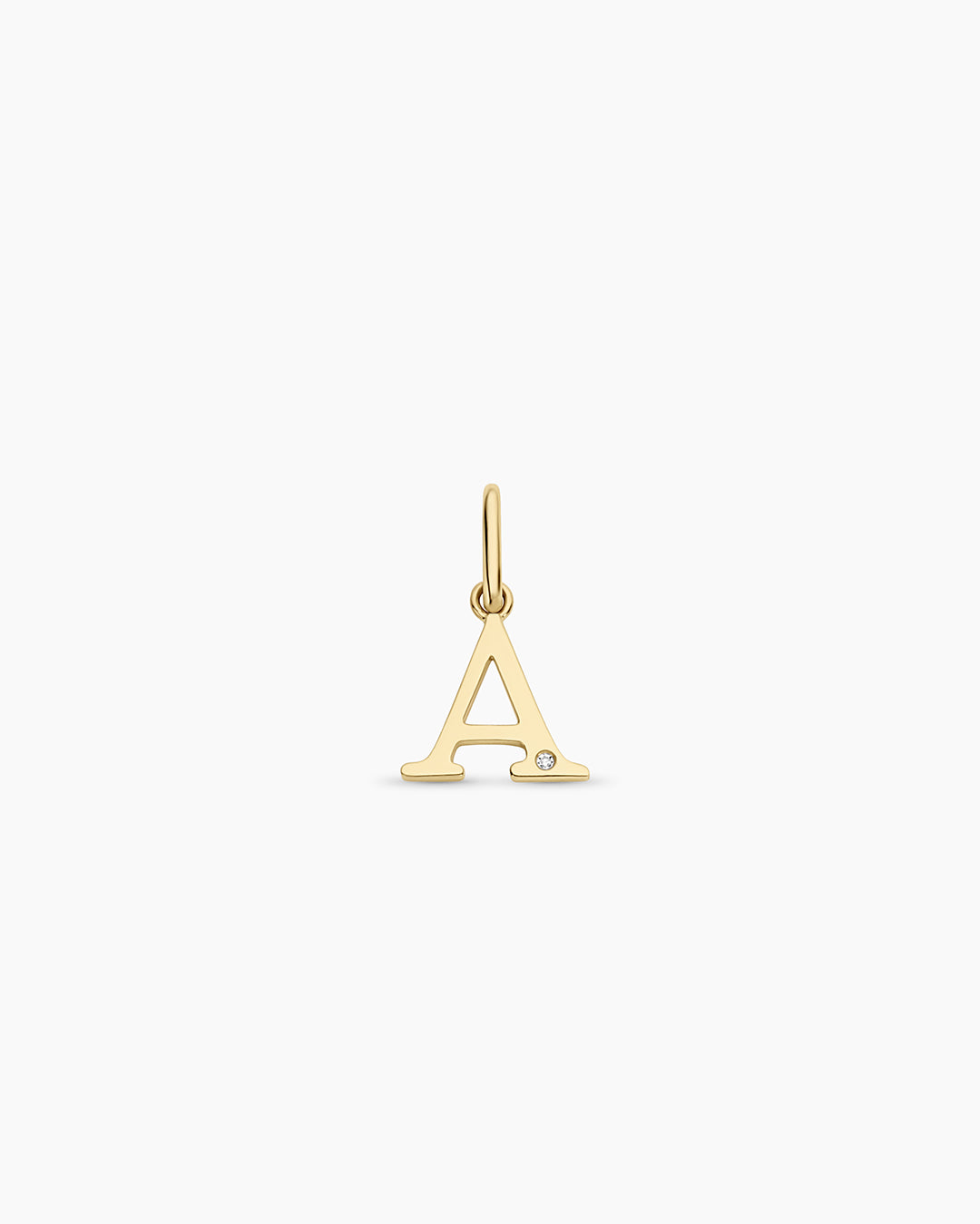 14K Diamond Vintage Alphabet Charm