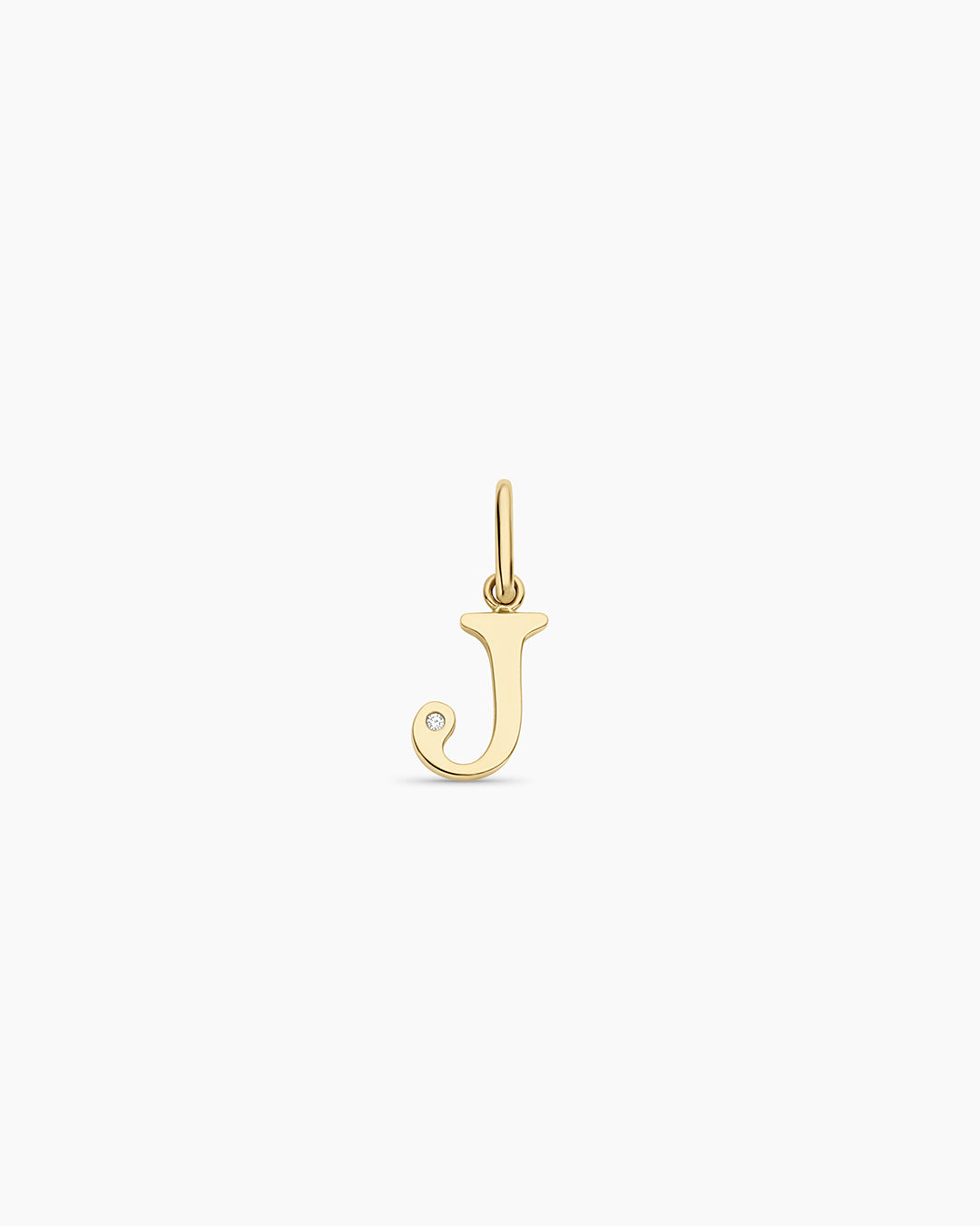 14K Diamond Vintage Alphabet Charm