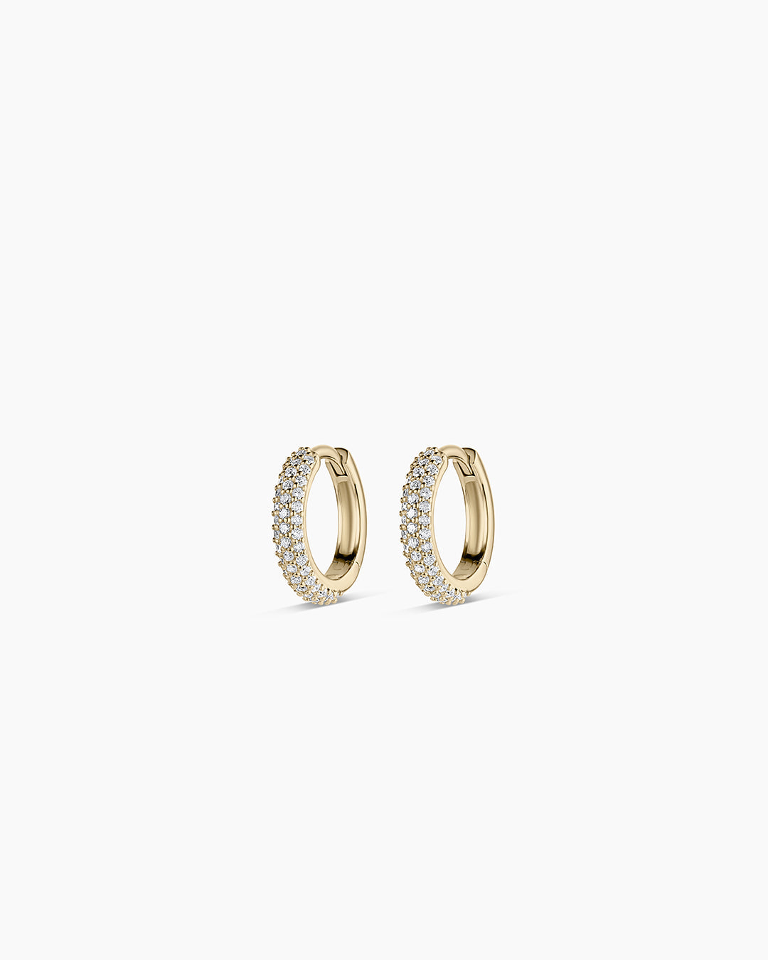 14K Diamond Paseo Huggies