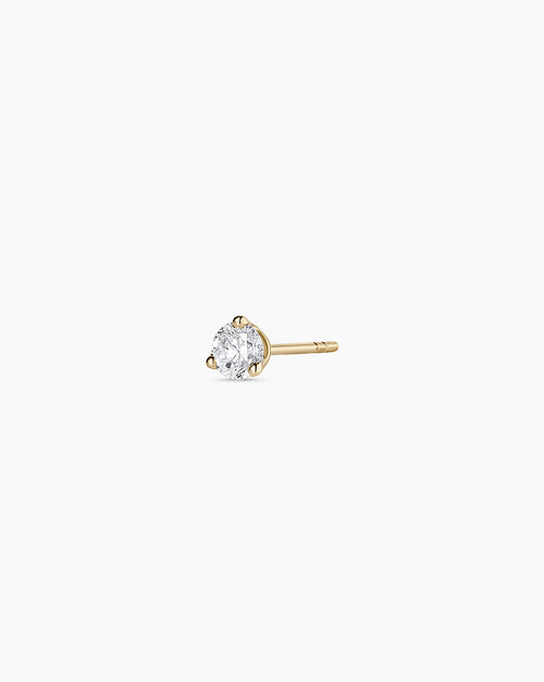 14K Lab Grown Diamond Solitaire Single Stud