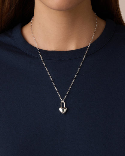 Heart Padlock Charm