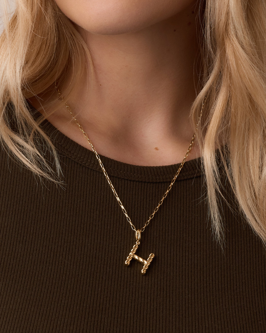 Crew Alphabet Statement Charm Necklace