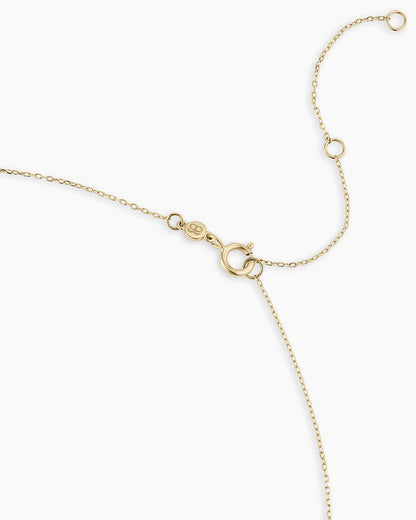 14K Gold Star of David Charm Necklace