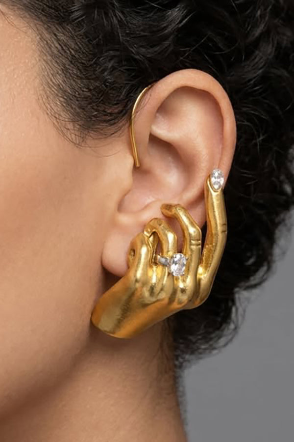 Gesture-shaped Clip-on Earrings