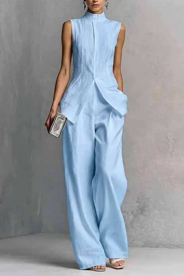 Soren Sleeveless Tailored Trouser Two-Piece Set