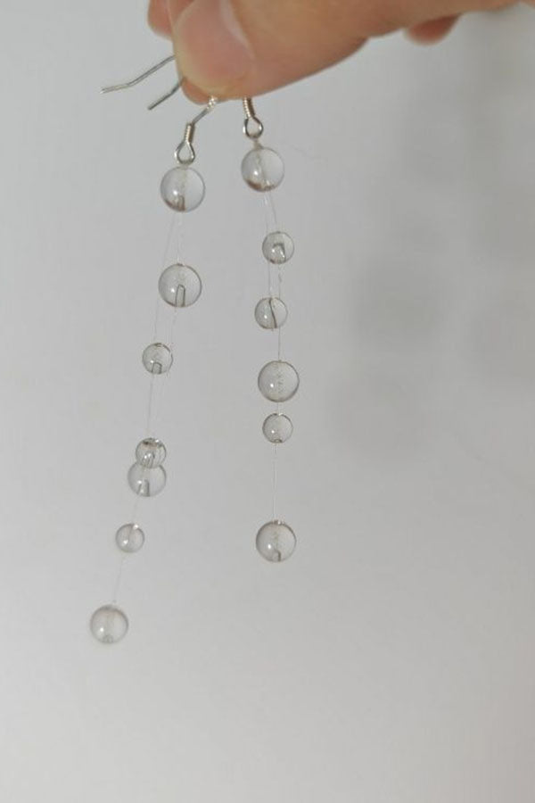 Clear Crystal Dewdrop Earrings