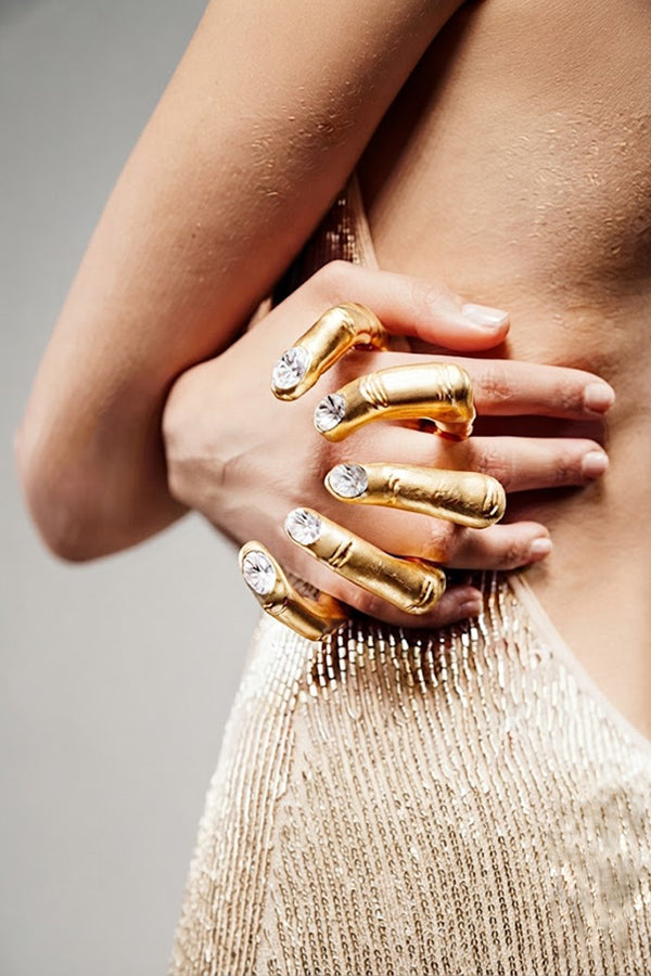 Rhinestone-studded Handheld Stress-relief Ring