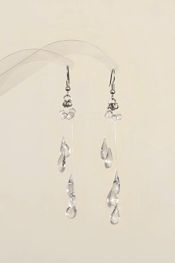 Clear Crystal Dewdrop Earrings