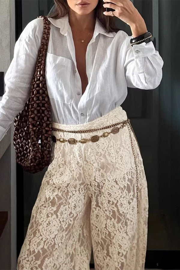 Ibiza Breeze Floral Lace Lantern Pants