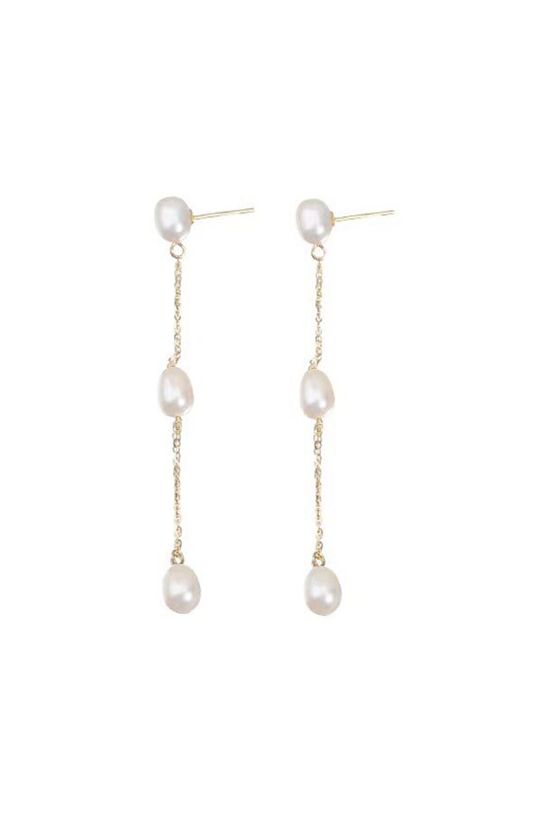 Pearl and Flower Earrings