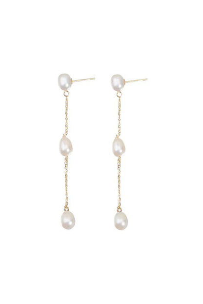 Pearl and Flower Earrings