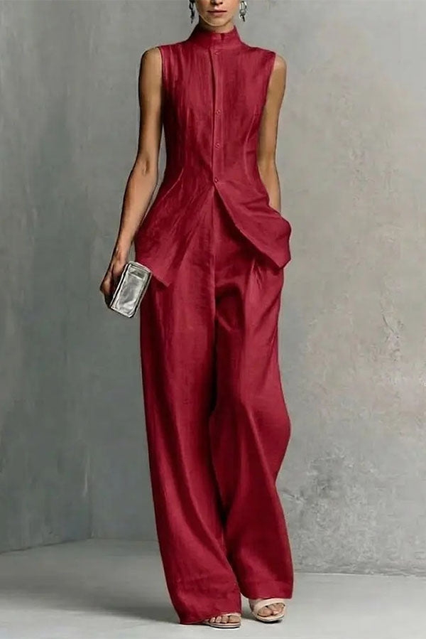 Soren Sleeveless Tailored Trouser Two-Piece Set