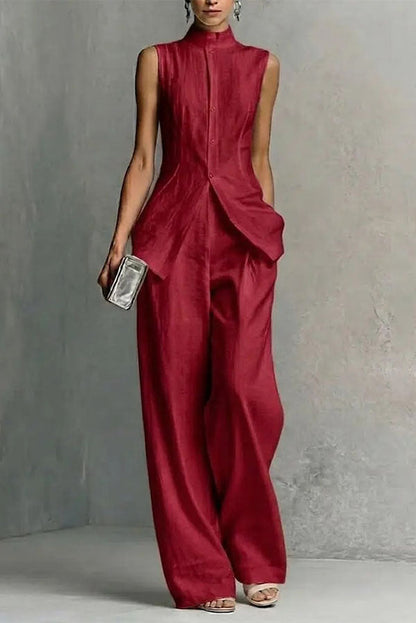 Soren Sleeveless Tailored Trouser Two-Piece Set