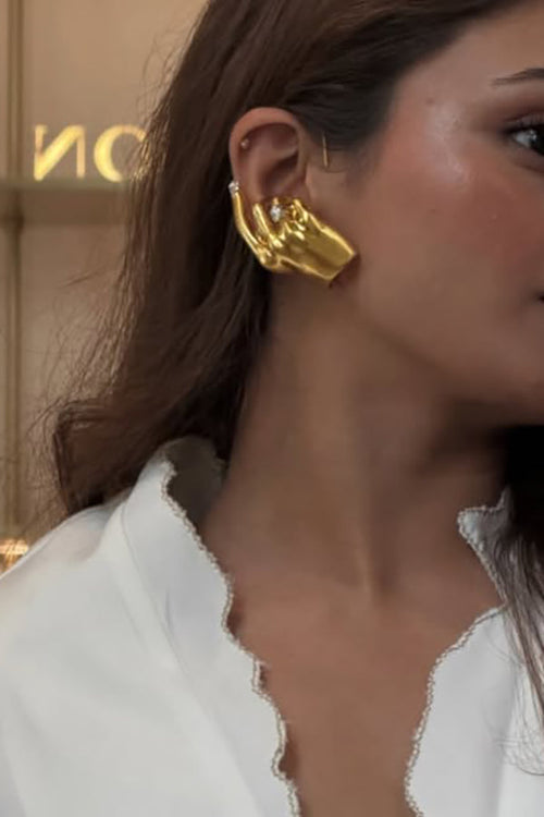Gesture-shaped Clip-on Earrings