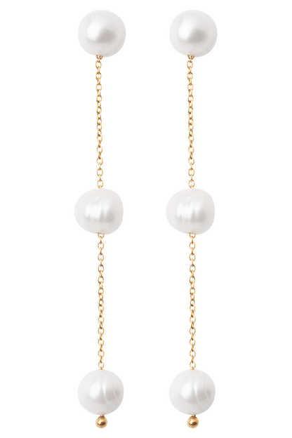 Pearl and Flower Earrings