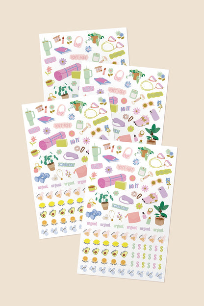 2026 Fit Planner + Stickers - Black Metallic