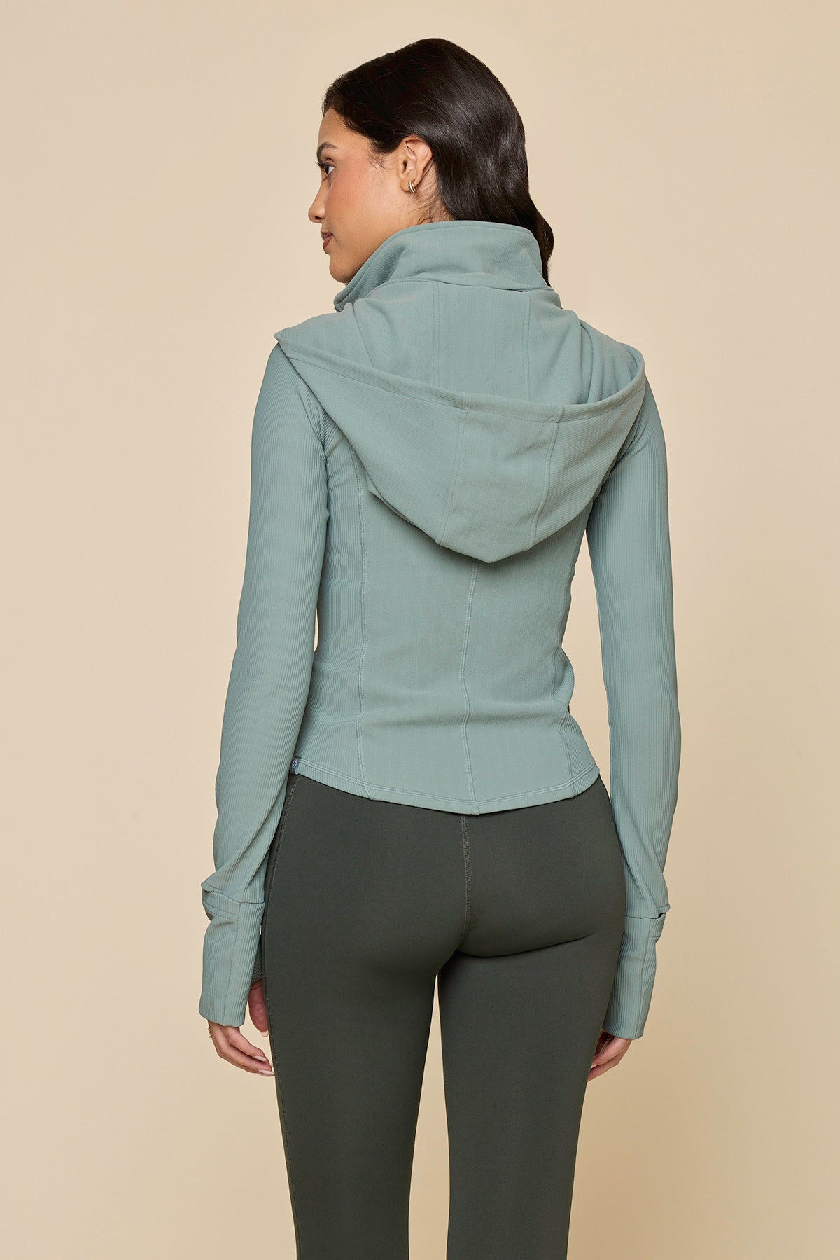 Corset Zip Jacket - Fog Green