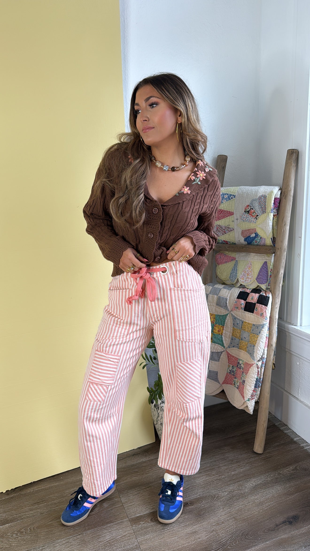 Dune Twill Barrel Pant, Coral Peach