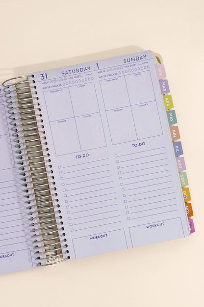 2026 Fit Planner + Stickers - Black Metallic
