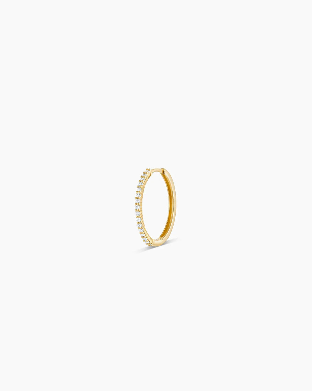 14K Diamond Pavé Single Huggie