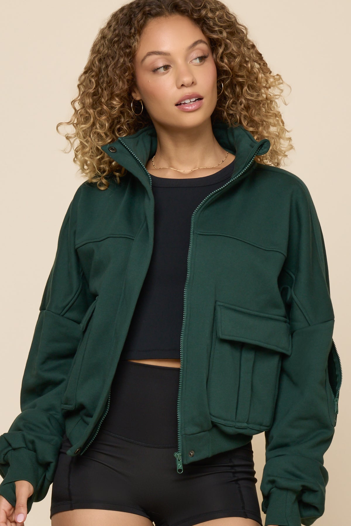 Cloud Bomber Jacket - Game Time Green