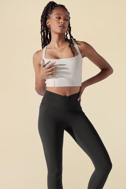 Daphne Corset Crop Top - Light Sand