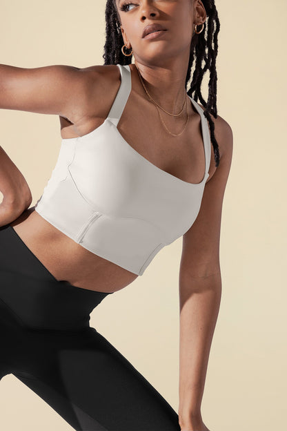 Daphne Corset Crop Top - Light Sand