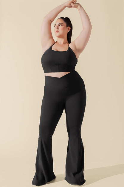 Plié Corset Crop Bralette - Black