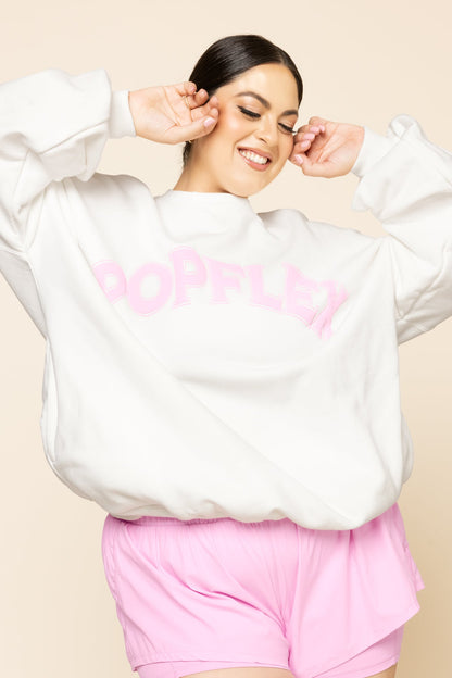 POPFLEX® Cloud Crewneck Sweater - White