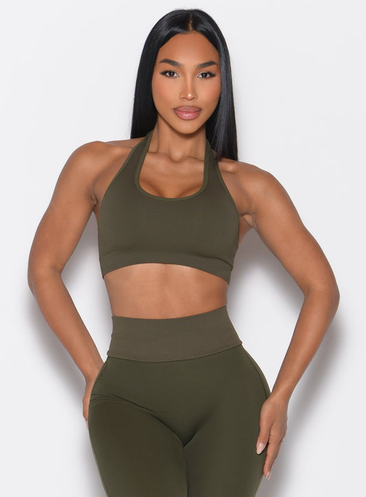 Rib Backless Bra