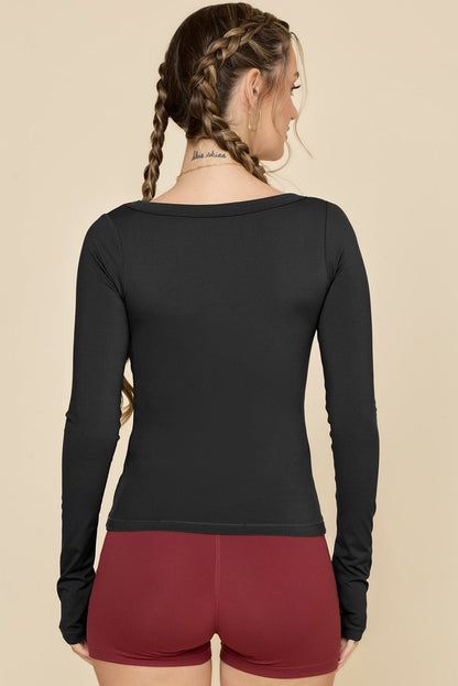 Your Favorite Reversible Long Sleeve Top - Black