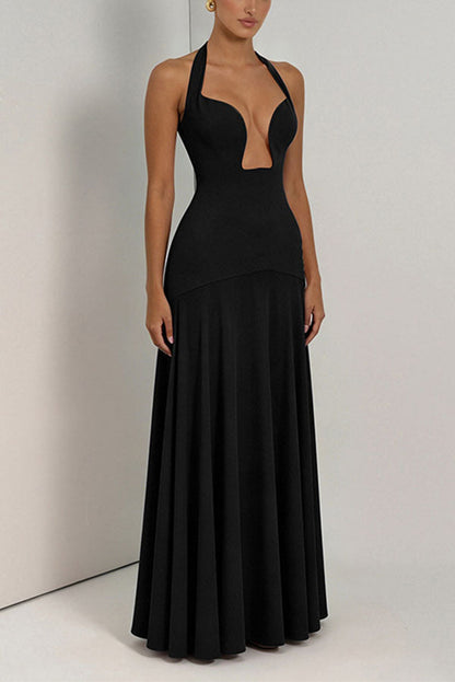 Seraphina Deep V Maxi Dress