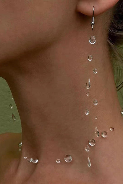 Clear Crystal Dewdrop Collarbone Necklace