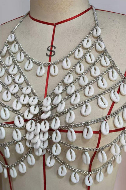 Handmade Seashell Body Chain Top