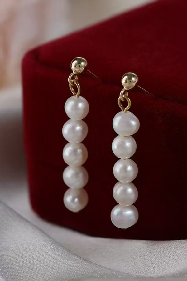 Pearl and Flower Earrings