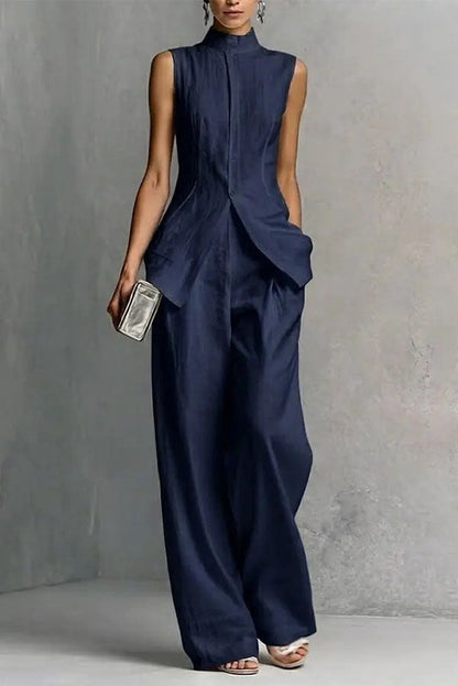 Soren Sleeveless Tailored Trouser Two-Piece Set