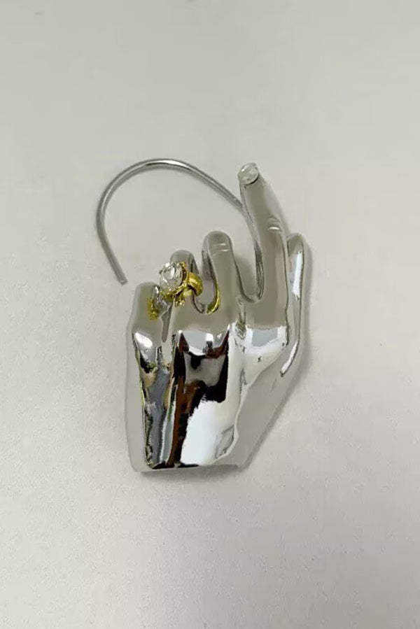 Gesture-shaped Clip-on Earrings