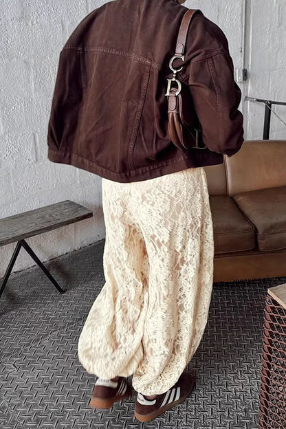 Ibiza Breeze Floral Lace Lantern Pants